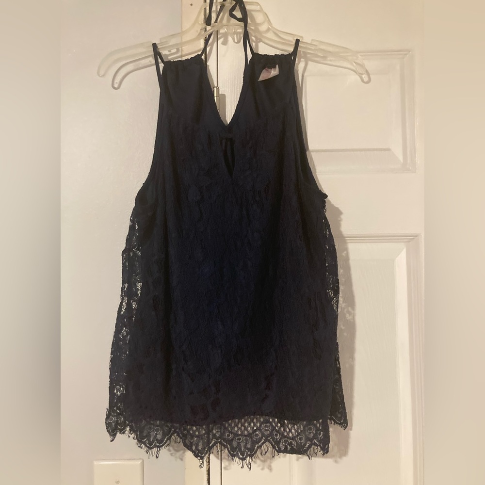 Lace halter top